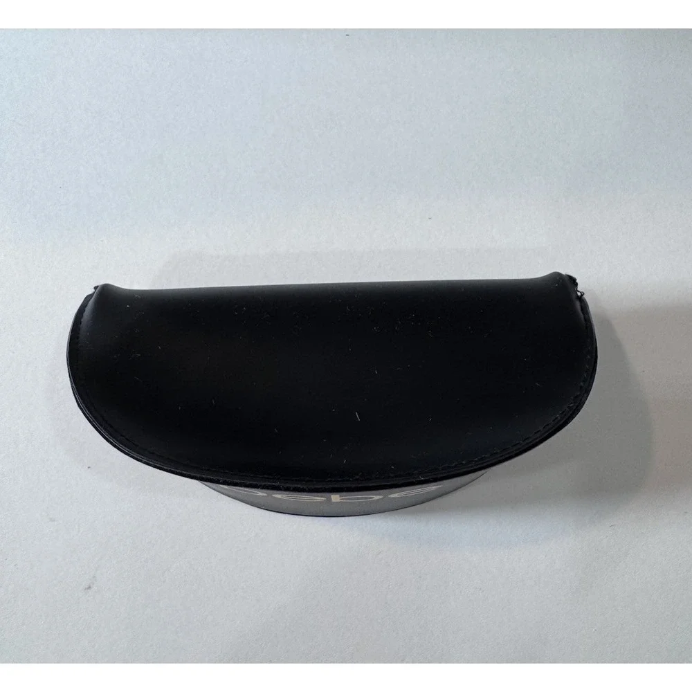 Bebe Gold Tone Logo Large Black‎ Sunglasses Eyeglasses Semi-Hard Clamshell Case